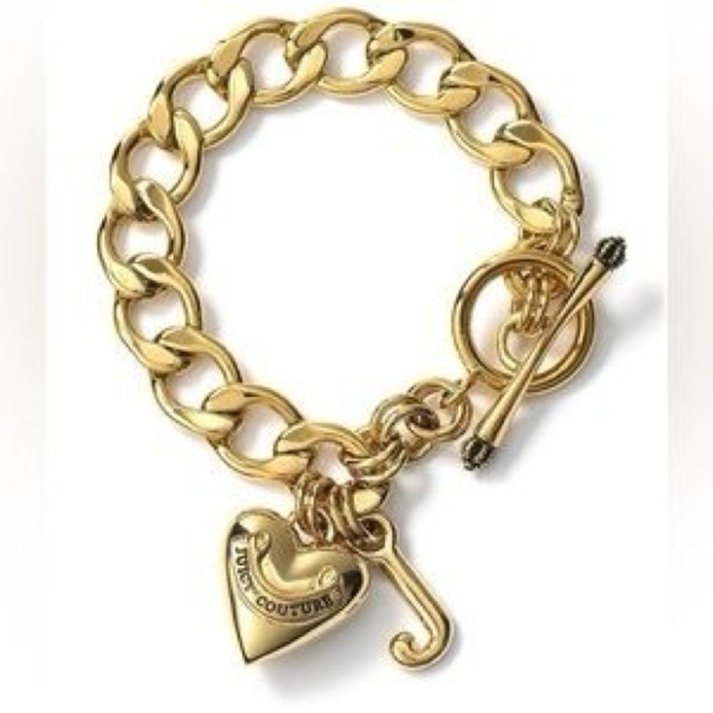 Juicy Couture Charm Bracelet Puffy Heart Vintage